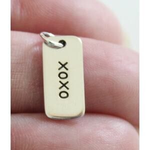 Sterling Silver XOXO Charm- Choose Your Font, XOXO Charm